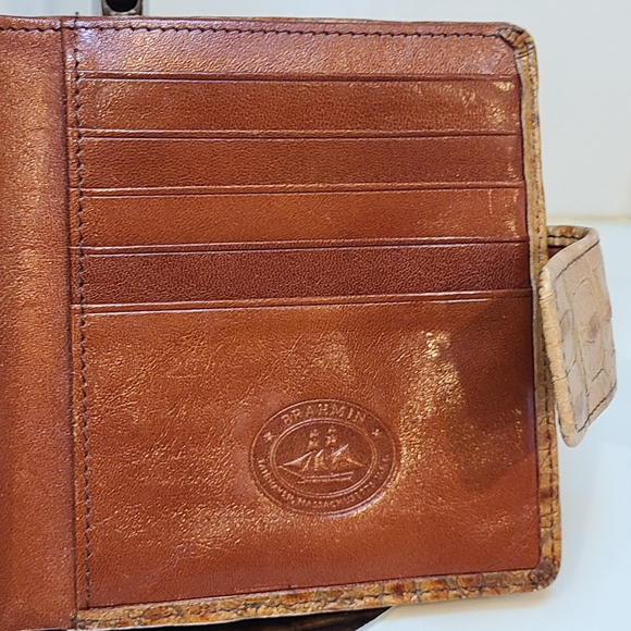 Brahmin Tan Crocodile Embossed Wallet - Picture 7 of 13